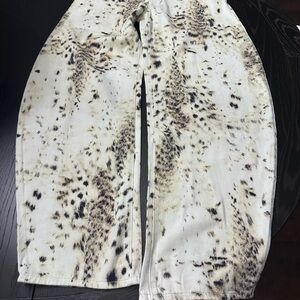 Lioness Black and Cream Patterned Pants